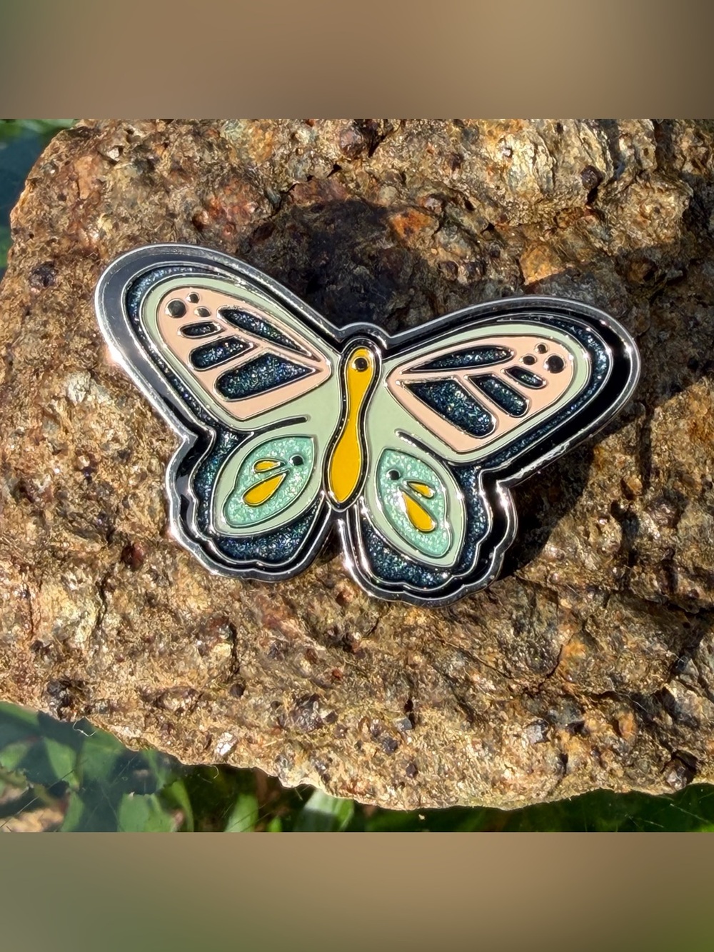 COACH Butterfly Enamel Pin Brooch